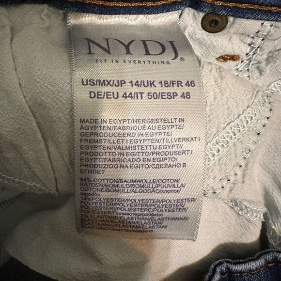 NYDJ Marilyn Straight Leg Blue Jeans Size 14 - Picture 8 of 9